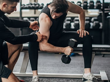 a man and a woman doing a squat - squat - squat squat squat squat squat