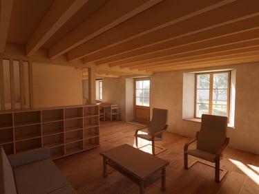 Rénovation, matériaux chanvre bois et pierres