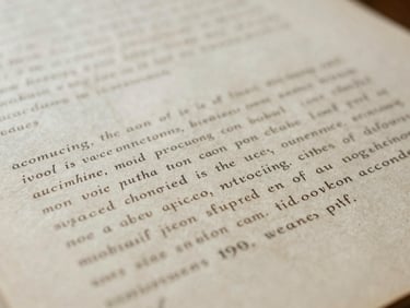 Close-up of the same 19th-century document with high-contrast, perfectly legible dark ink on a clean, neutral background, 35mm