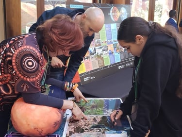 Sharing satellite imagery of Country as part of the Indigenous Australian Engineering School (IAES).