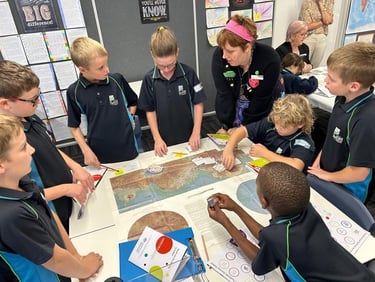 Delivering a space-themed primary school mathematics incursion through the Women In Tech WA program.