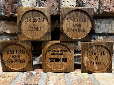 barrel stave coasters