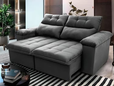 Sofá Retrátil Reclinável King House Verona 2,00m