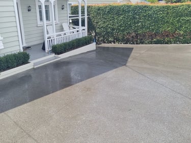 Concrete driveway North Shore Auckland Findlay Residential