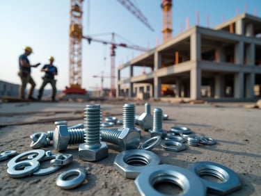 High-quality washers used for stability in concrete foundations