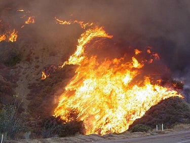 Photo d'un mégafeu aux États-Unis (Californie)