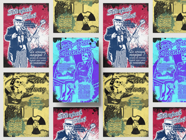 Présentation d'affiches en hommage et inspirées de l'univers de Fallout