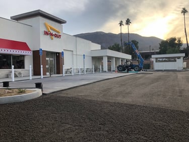 Fine graded parking lot