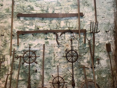 Garden tools of the Victorian Walled Garden at Kylemore Abbey, Ireland