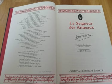 pages de l'édition collector du seigneur des anneaux 