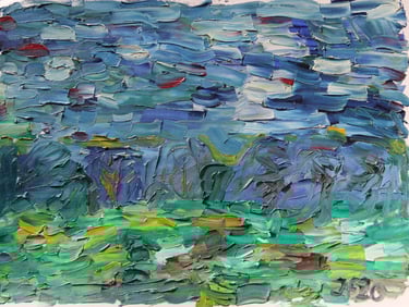 a painting of a rainy day