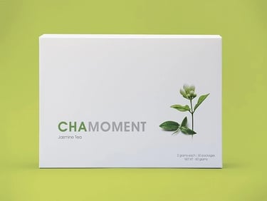 Chamoment jasmine tea nutritional product, a calming blend to help you find your moment of peace