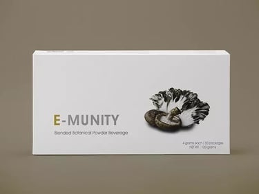 Emunity mushroom-based product, a powerful blend to strengthen your natural immunity. 