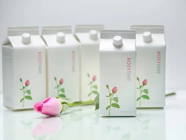 Rosytime botanical drink for radiant skin and graceful aging.