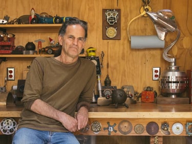 Santa Barbara Sculptor Tal Avitzur in his workshop.