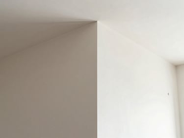 Detailed shot of a newly constructed drywall corner, perfectly smooth, under bright natural light, architectural focus, Verona