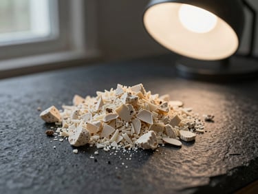 A macro shot of textured cooking ingredients, raw spices on a dark stone counter, soft window light