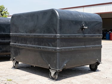 Used agricultural baler in the Pachuca yard under bright natural daylight, eye-level three-quarter view, sharp focus on mechanical details, crisp outdoor vehicle photography.