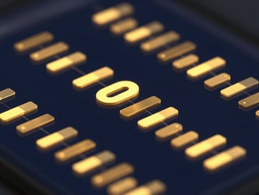 High-fidelity software interface mockup showing a modern deal-flow pipeline, sharp golden-yellow data metrics, sleek dark navy background