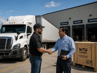 International logistics coordination for industrial equipment and critical components