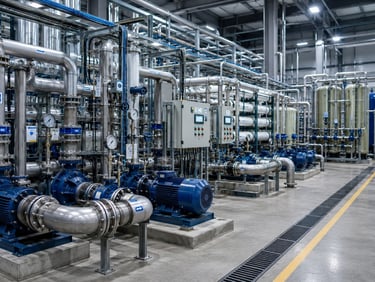 Integrated industrial process system with piping and automation equipment