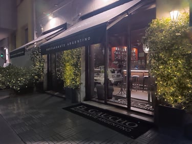 Esterno del ristorante argentino El Gaucho a Milano