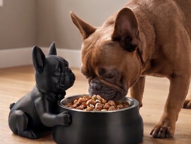 Comedero para perro Bulldog Francés impresión 3D personalizado