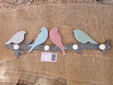 Patère murale artisanale peint à la main