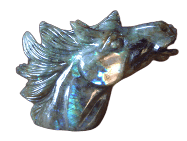 Gemstone Horse Head Statue