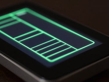 Macro close-up of a premium smart home control screen, glowing electric-green interface lines, dark glass reflections, low-key studio lighting, shallow depth of field