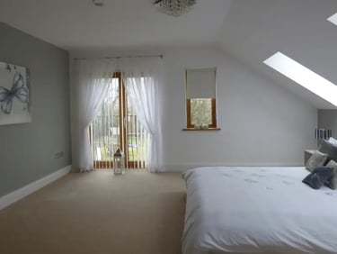 Peinture murs et plafond chambre, miliandeco