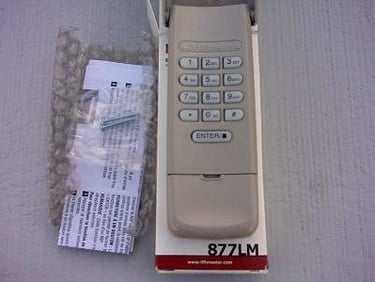 877LM keyless entry keypad.