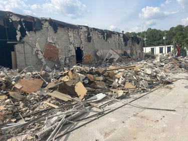 Commercial demolition site in Atlanta, GA