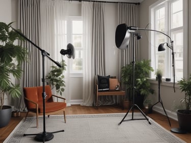 Portrait of David J. Davó speaking into a microphone in a modern podcast studio.