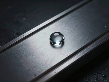 Kinowy render 3D, zbliżenie na surową, porysowaną metaliczną powierzchnię z odbiciami otoczenia, dramatyczne oświetlenie, głębokie cienie, 8k