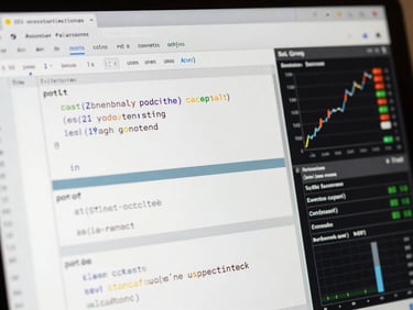 Macro shot of a high-resolution terminal screen showing database query execution plans, structured SQL code, and real-time performance diagnostics.