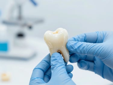 Simple diagram illustrating how to preserve a knocked-out tooth, clean and clear.