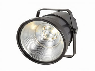 Explosion Proof High Bay fixture on a pure white background, crisp industrial lighting, orthographic view