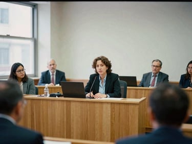 Documentary photograph of a public city council meeting, a resident speaking at a microphone, natural ambient indoor light, unposed
