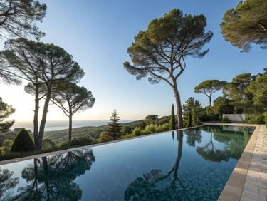 piscine à débordement à saint maximim la sainte baume dans le var