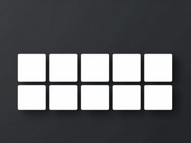 High-resolution screenshot of a clean minimalist e-commerce UI on a deep charcoal background, showcasing perfect layout grids and sharp white typography