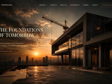 Premium Construction and interior design company website