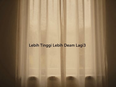 Album artwork for 'Lebih Tinggi Lebih Dalam Lagi', minimalist, warm tones, soft light, intimate feel.