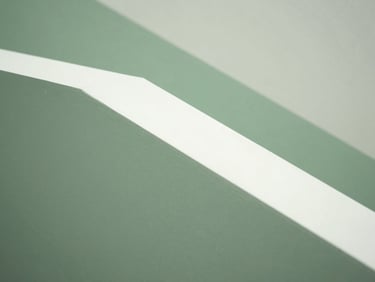 A clean, abstract geometric diagram showing a steady upward curve, soft green accents, diffused natural light.
