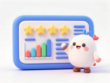 Playful 3D claymation illustration of a colorful parent dashboard showing progress stars, bar charts, and a happy mascot, bright cheerful ambient lighting, soft pastel colors, clean white background