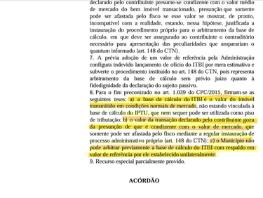 Decisão do STJ sobre ITBI