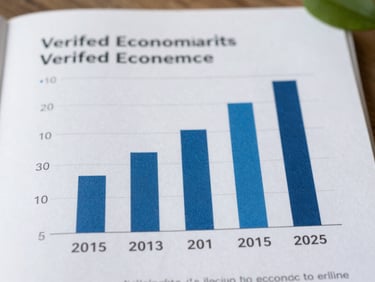 A high-integrity data infographic on a clean light background showing verified economic metrics, sharp focus, editorial style.