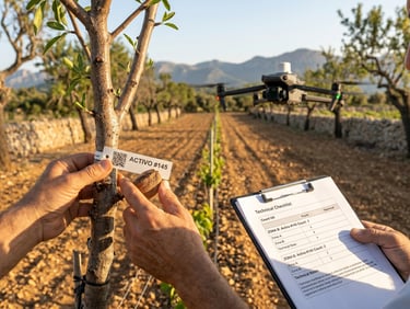 Trazabilidad y digitalización agraria. Conteo automático de plantas y geolocalización de activos en tiempo real.