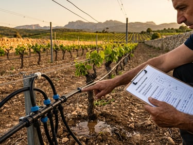 Gestión hídrica avanzada en el campo. Mapa de estrés de humedad para optimizar el riego y ahorrar agua en Mallorca.