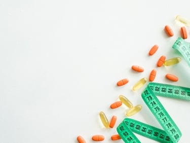 a measuring tape and supplements